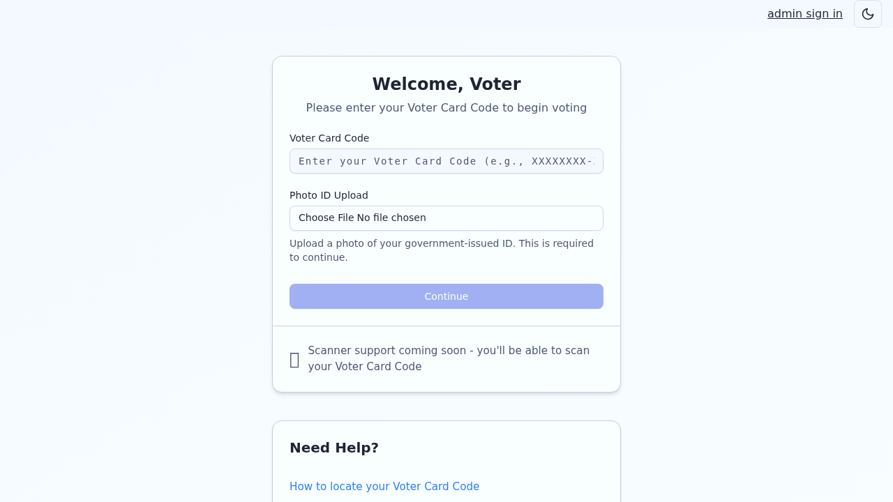 Gov-Vote app preview